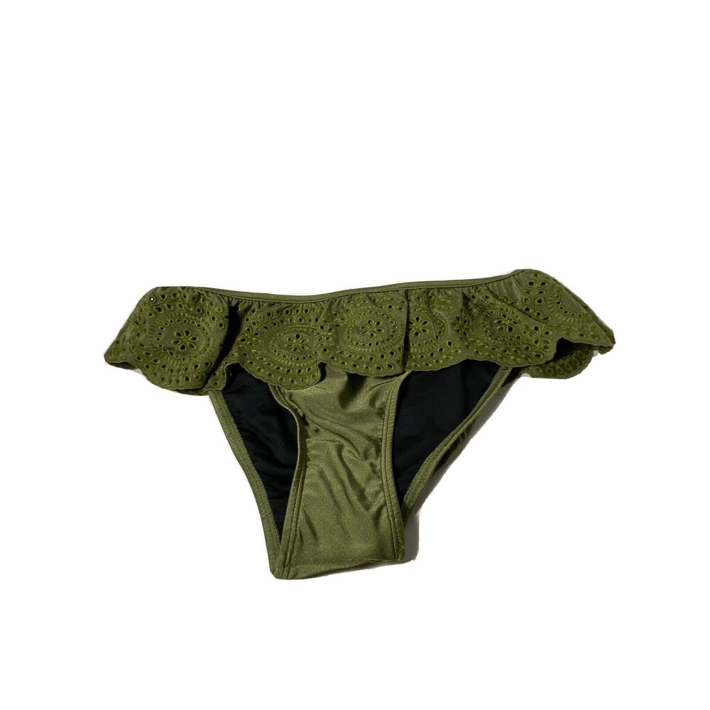 NWT Chelsea & Violet COLOR GREEN Ruffle Swimsuit Bottom Size M